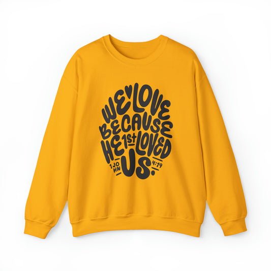 Unisex Heavy Blend Crewneck - We Love (Black) - A Thousand Elsewhere