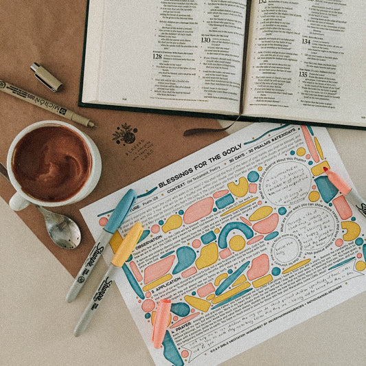 Bible Journaling Colouring Worksheets - Psalms Series - A Thousand Elsewhere