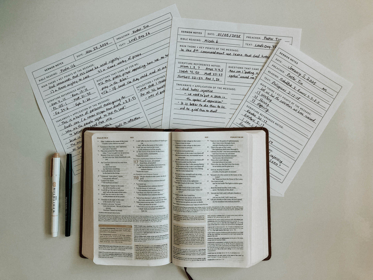 Teen & Adult Sermon Notes Worksheet Set - A Thousand Elsewhere