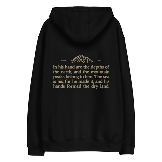 Premium Eco Hoodie - TWCC, Psalm 95:4 - A Thousand Elsewhere
