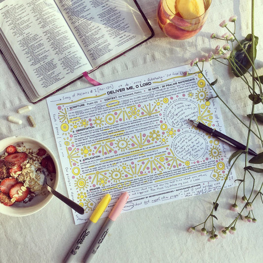 Bible Journaling Colouring Worksheets - Psalms Series - A Thousand Elsewhere