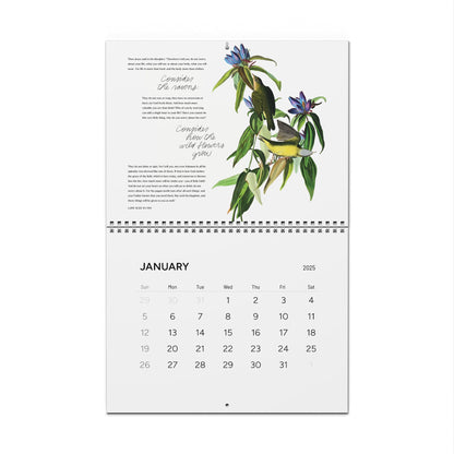 Consider the Birds & Flowers - 2025 Wall Calendar