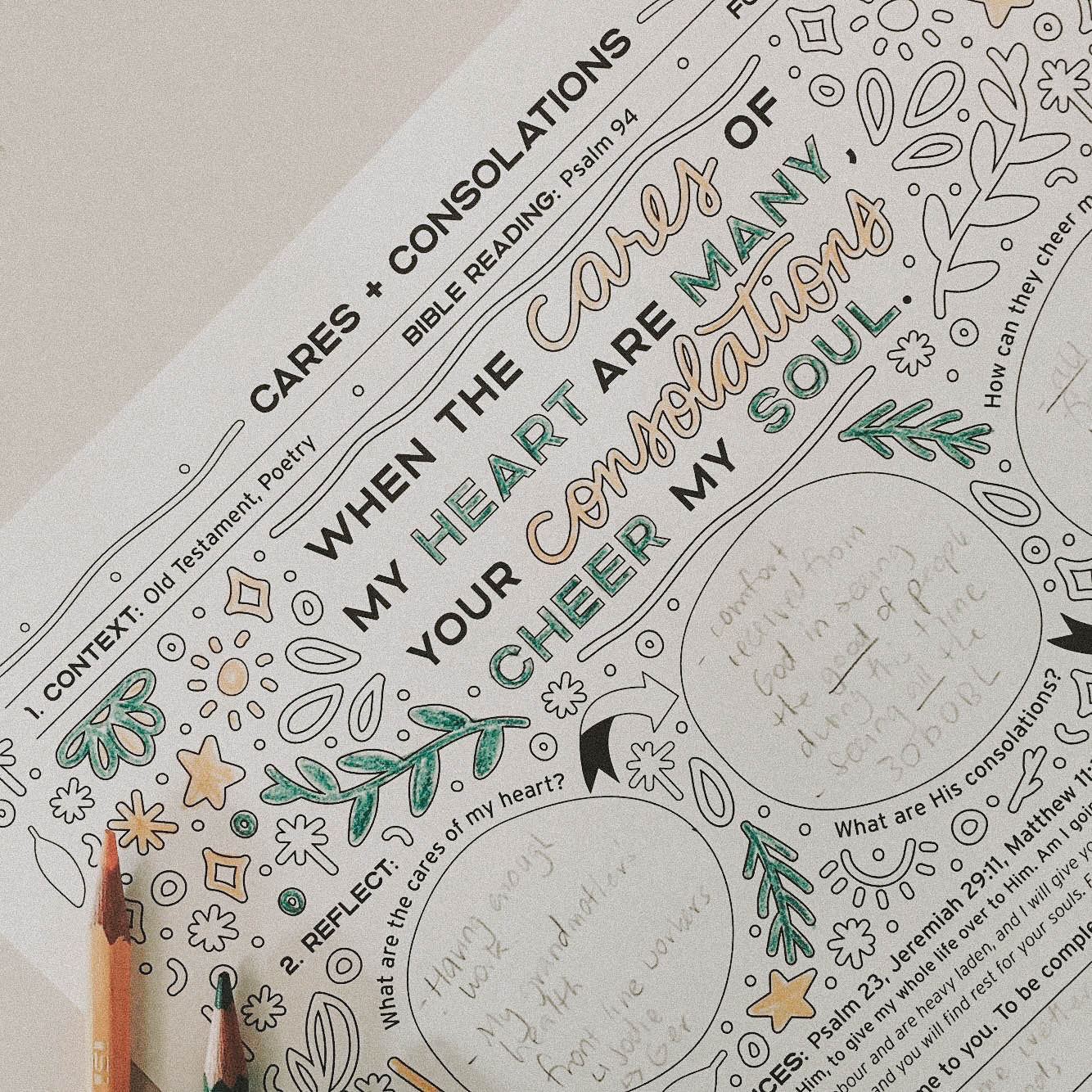 Bible Journaling Colouring Worksheets - Saved to Serve Series - A Thousand Elsewhere