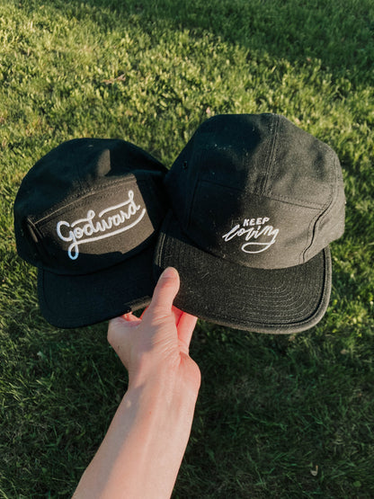 Embroidered Five Panel Hat - Keep Loving - A Thousand Elsewhere