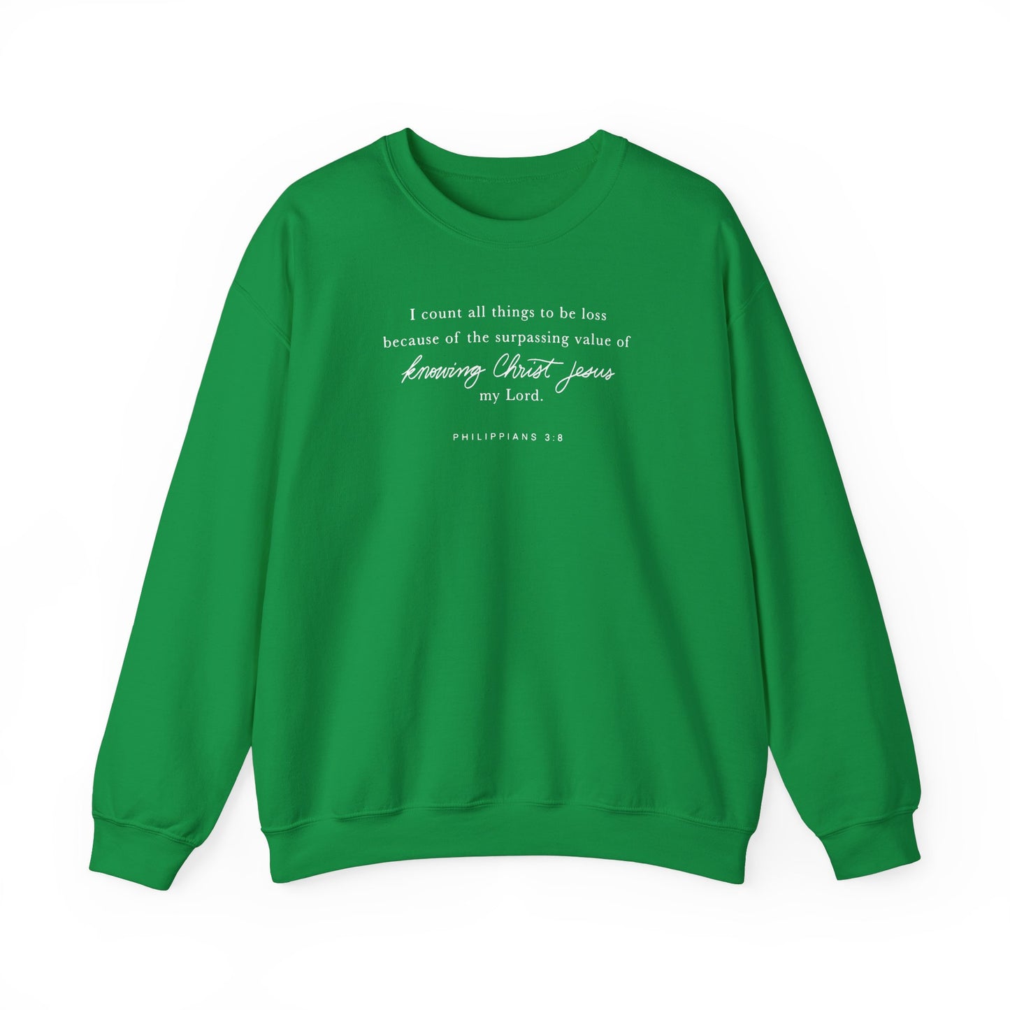 Unisex Heavy Blend Crewneck - Philippians 3:8