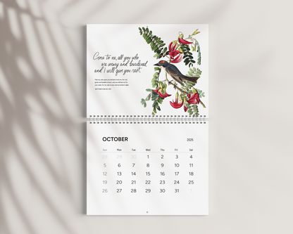 Consider the Birds & Flowers - 2025 Wall Calendar