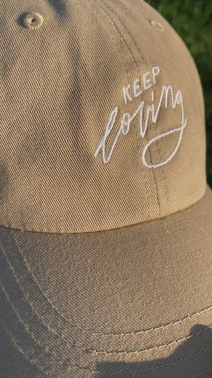 Embroidered Dad Hat - Keep Loving