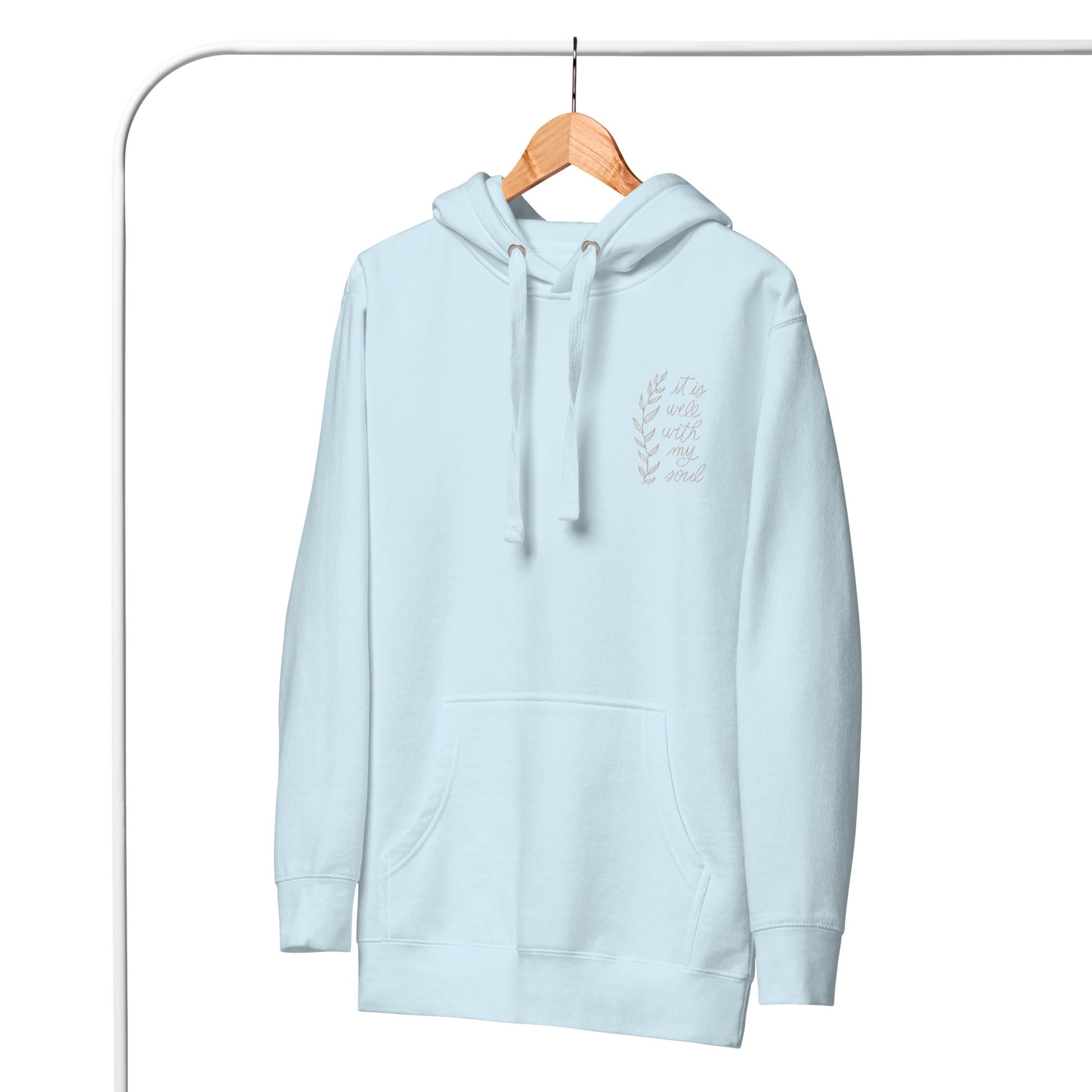 Embroidered Unisex Hoodie - It is Well - A Thousand Elsewhere