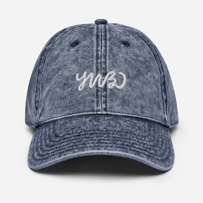 Embroidered Vintage Cotton Twill Cap - YWBD - A Thousand Elsewhere