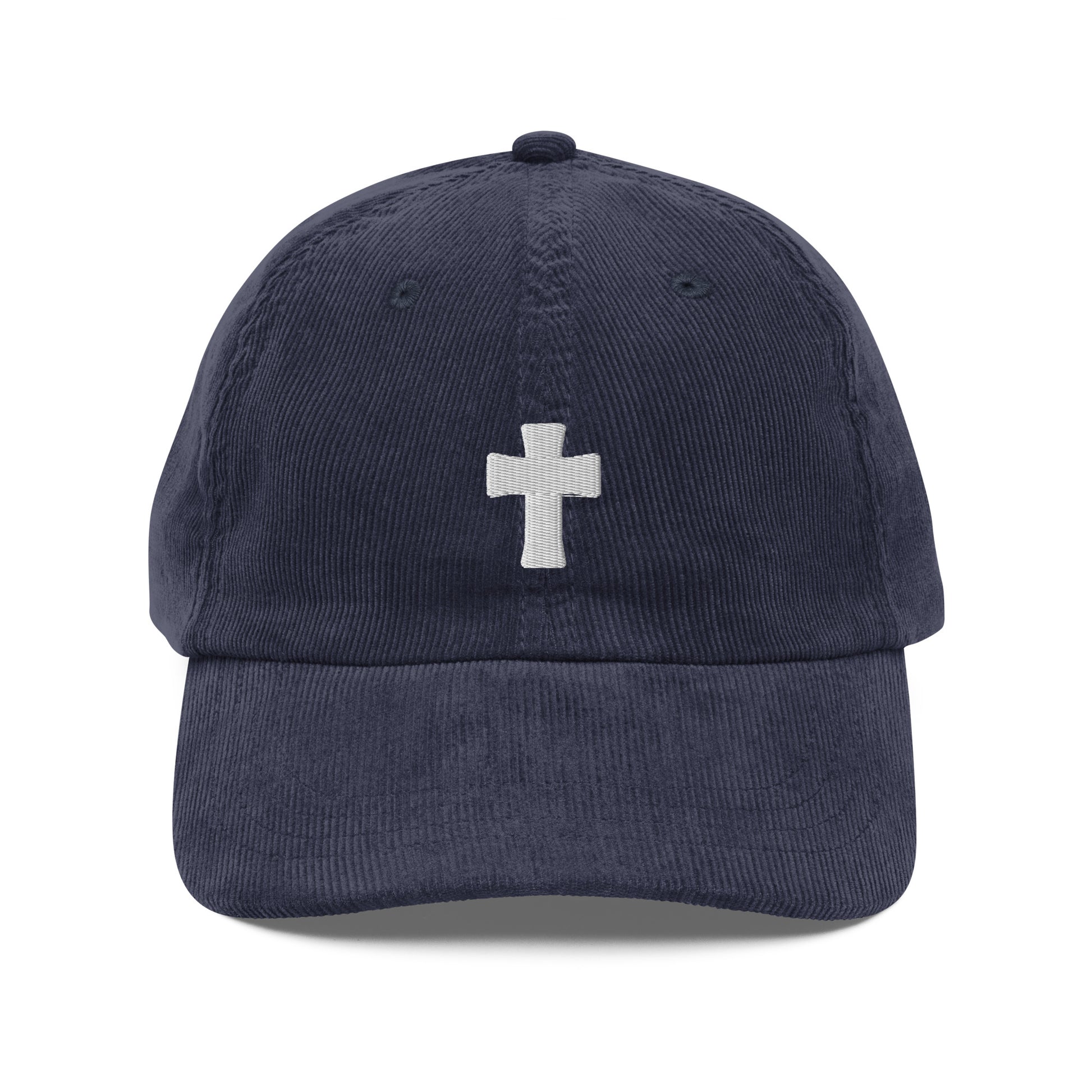 Embroidered Cross Vintage Corduroy Cap - A Thousand Elsewhere